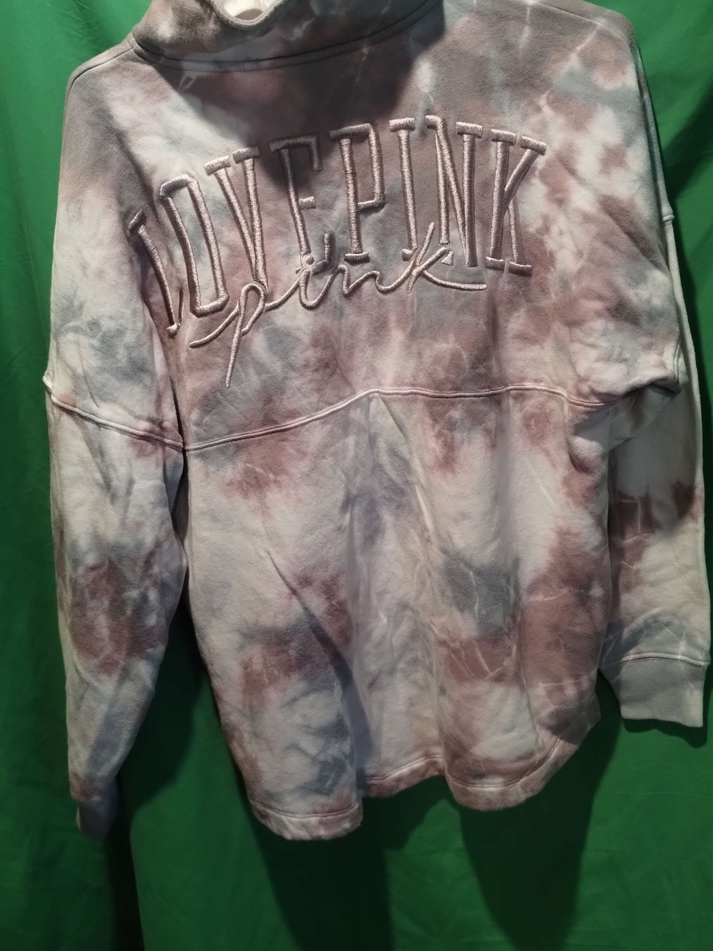 PINK Victoria's Secret Marbled Pink & Gray Crewneck Sweatshirt